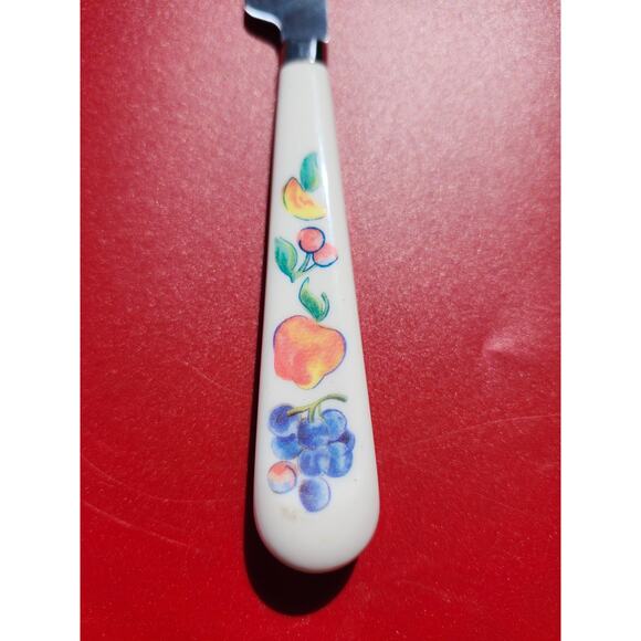 4 Corelle by Coring Fruit Basket Stainless Dinner Knives Flatware Plastic MCM 9" - Picture 3 of 7